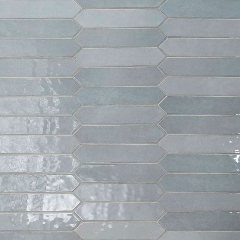 MSI Renzo Sky Picket Glossy Ceramic Wall Tile 2.5"x13"