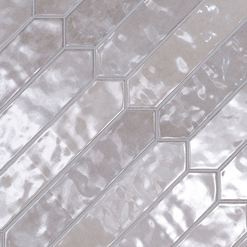 MSI Renzo Sterling Pickett Glossy Ceramic Wall Tile 2.5"x13"