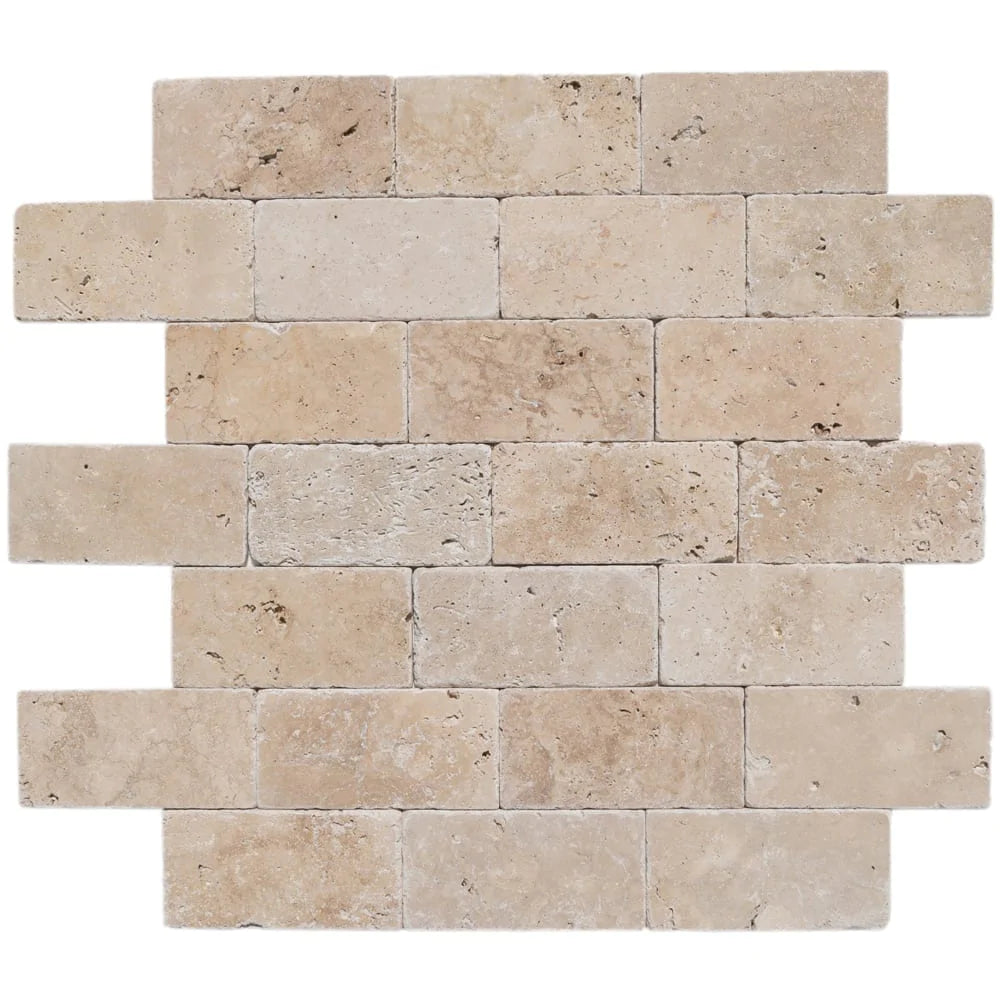 Riverbed Walnut Travertine Tumbled Floor and Wall Tile