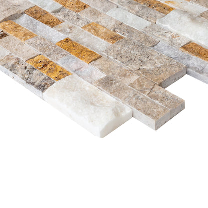 Riverrock Ledger 3D Panel 6"x24" Split-face Natural Wall Tile