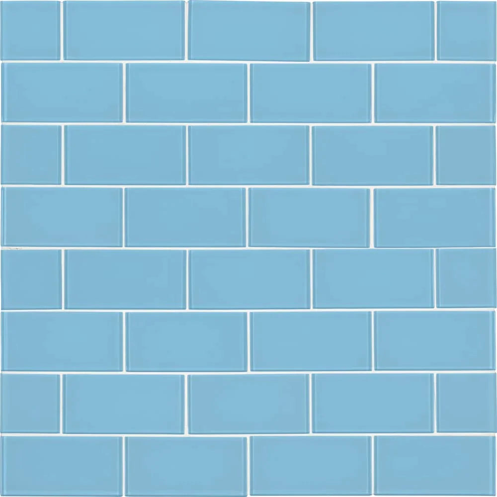 MSI Royal Azure Blue Glass Subway Tile 4"x12"