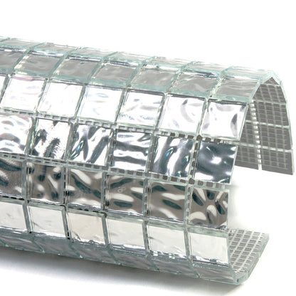 Shimmer Flint Silver 12x12 Glossy Uniform Square Glass Mosaic Tile (20 pack, 20 sq ft/case) - Sample