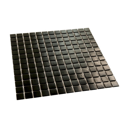 Black 12x12 Uniform Square Glossy Glass Mosaic Tile (20 pack, 20 sq ft/case)