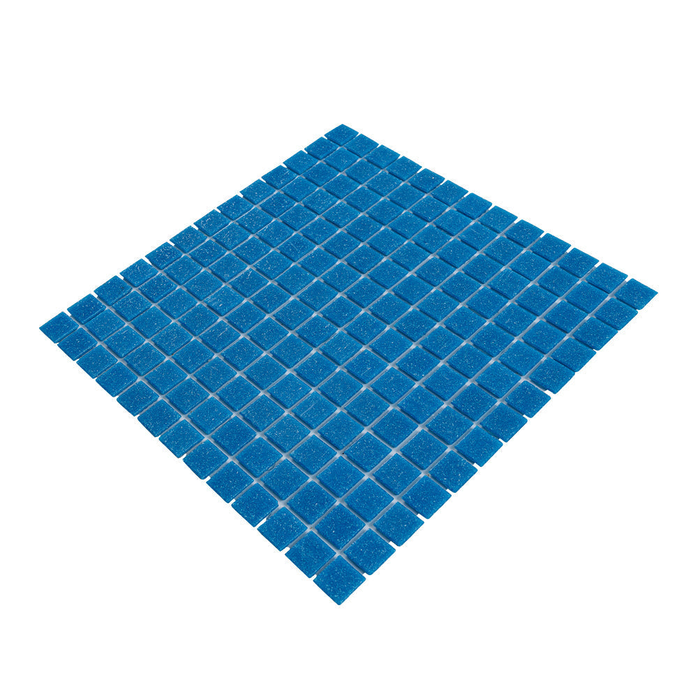 Azure Blue 12x12 Uniform Square Glossy Glass Mosaic Tile (20 pack, 20 sq ft/case)