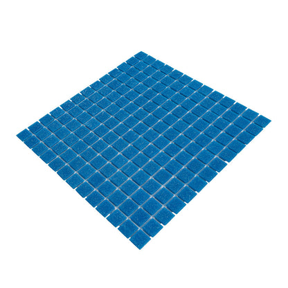 Azure Blue 12x12 Uniform Square Glossy Glass Mosaic Tile (20 pack, 20 sq ft/case)