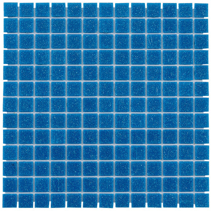 Azure Blue 12x12 Uniform Square Glossy Glass Mosaic Tile (20 pack, 20 sq ft/case)