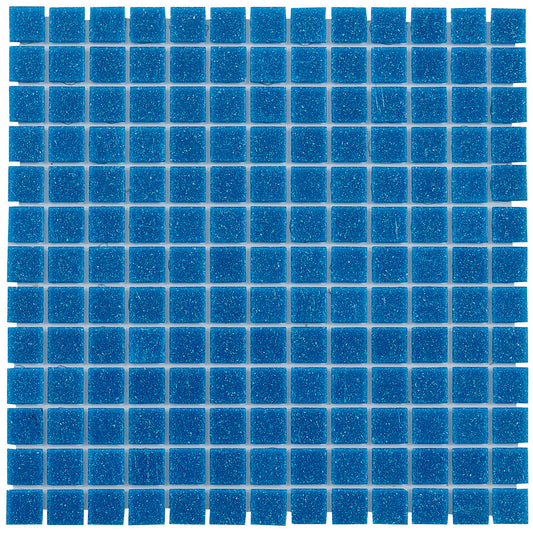Azure Blue 12x12 Uniform Square Glossy Glass Mosaic Tile (20 pack, 20 sq ft/case)