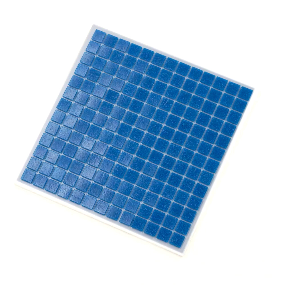Azure Blue 12x12 Uniform Square Glossy Glass Mosaic Tile (20 pack, 20 sq ft/case)