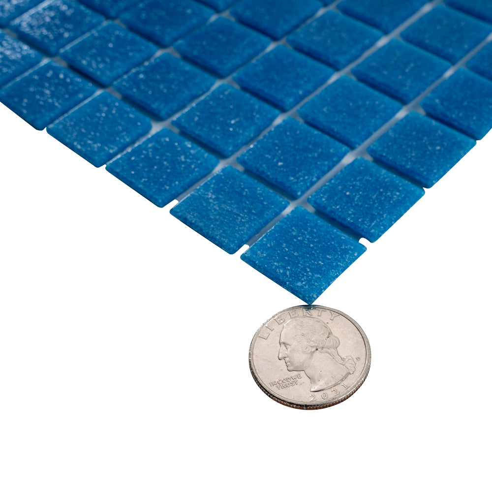 Azure Blue 12x12 Uniform Square Glossy Glass Mosaic Tile (20 pack, 20 sq ft/case)