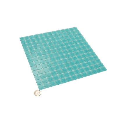 Neon Aqua Green 12x12 Glossy Uniform Square Glass Mosaic Tile (20 pack, 20 sq ft/case)