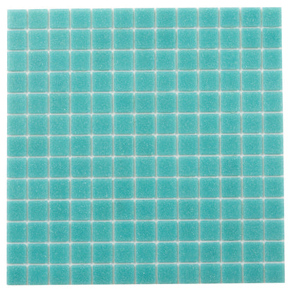 Neon Aqua Green 12x12 Glossy Uniform Square Glass Mosaic Tile (20 pack, 20 sq ft/case)