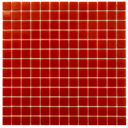 Candy Red 12x12 Glossy Uniform Square Glass Mosaic Tile (20 pack, 20 sq ft/case)