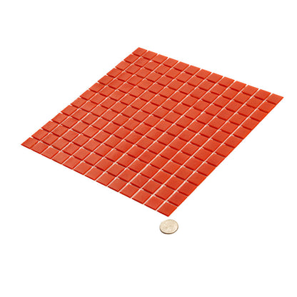 Candy Red 12x12 Glossy Uniform Square Glass Mosaic Tile (20 pack, 20 sq ft/case)