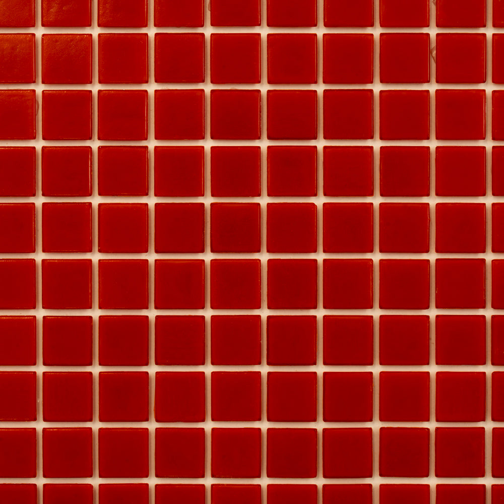 Candy Red 12x12 Glossy Uniform Square Glass Mosaic Tile (20 pack, 20 sq ft/case)