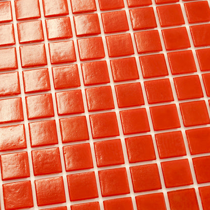 Candy Red 12x12 Glossy Uniform Square Glass Mosaic Tile (20 pack, 20 sq ft/case)