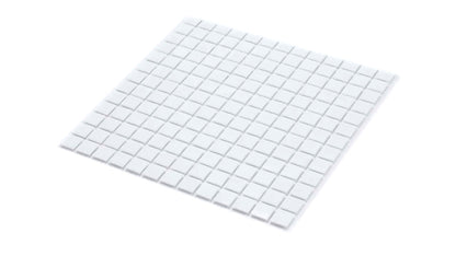 Rice White 12x12 Glossy Uniform Square Glass Mosaic Tile (20 pack, 20 sq ft/case)