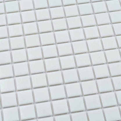 Rice White 12x12 Glossy Uniform Square Glass Mosaic Tile (20 pack, 20 sq ft/case)