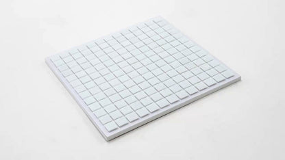 Cotton White 12x12 Glossy Uniform Square Glass Mosaic Tile (20 pack, 20 sq ft/case)