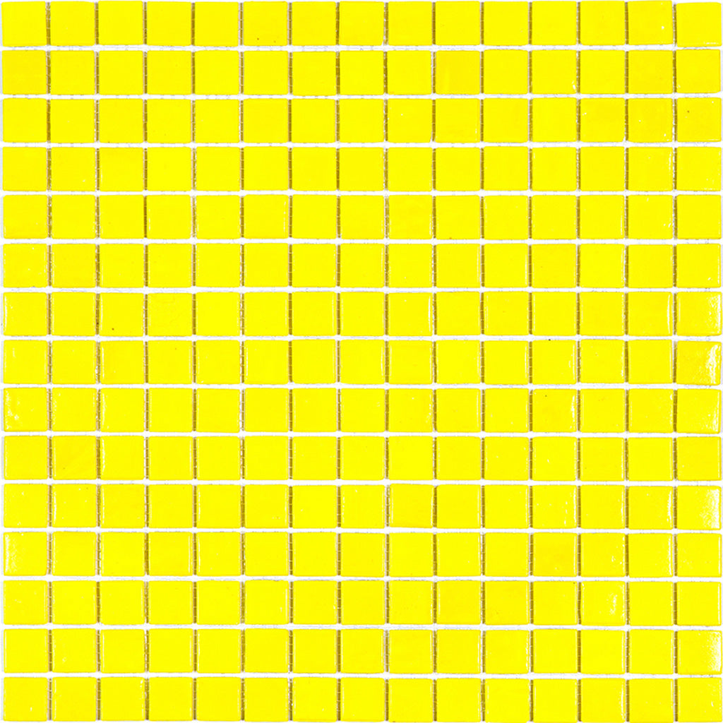 Yellow 12x12 Glossy Uniform Square Glass Mosaic Tile (20 pack, 20 sq ft/case) - Sample
