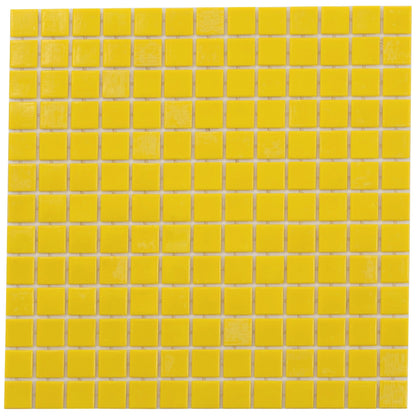 Lemon Yellow 12x12 Glossy Uniform Square Glass Mosaic Tile (20 pack, 20 sq ft/case) - Sample