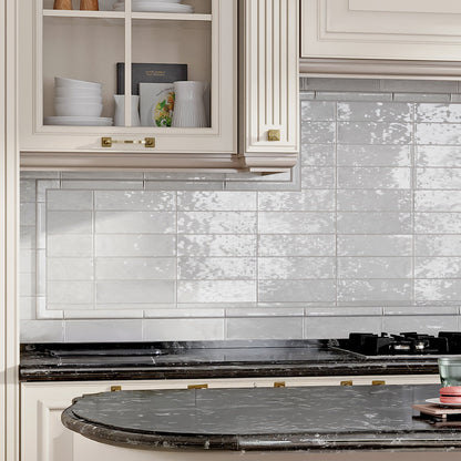 White 2.58 in. x 8 in. Polished Ceramic Subway Tile (5.38 sq ft/case)