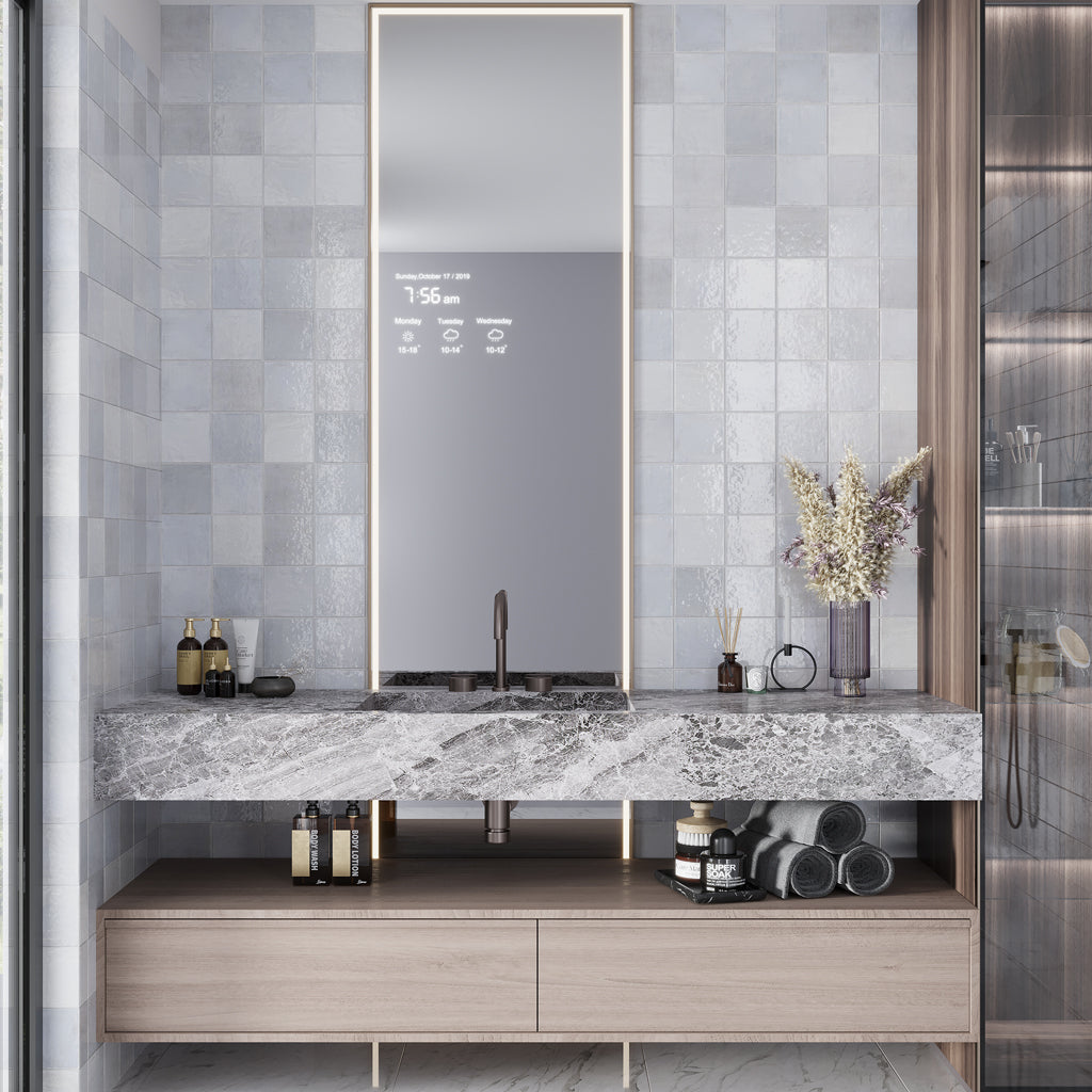 Icy Lilac 1x8 Glossy Ceramic Bullnose Tile Trim (10 pack, 0.556 sq ft/case)