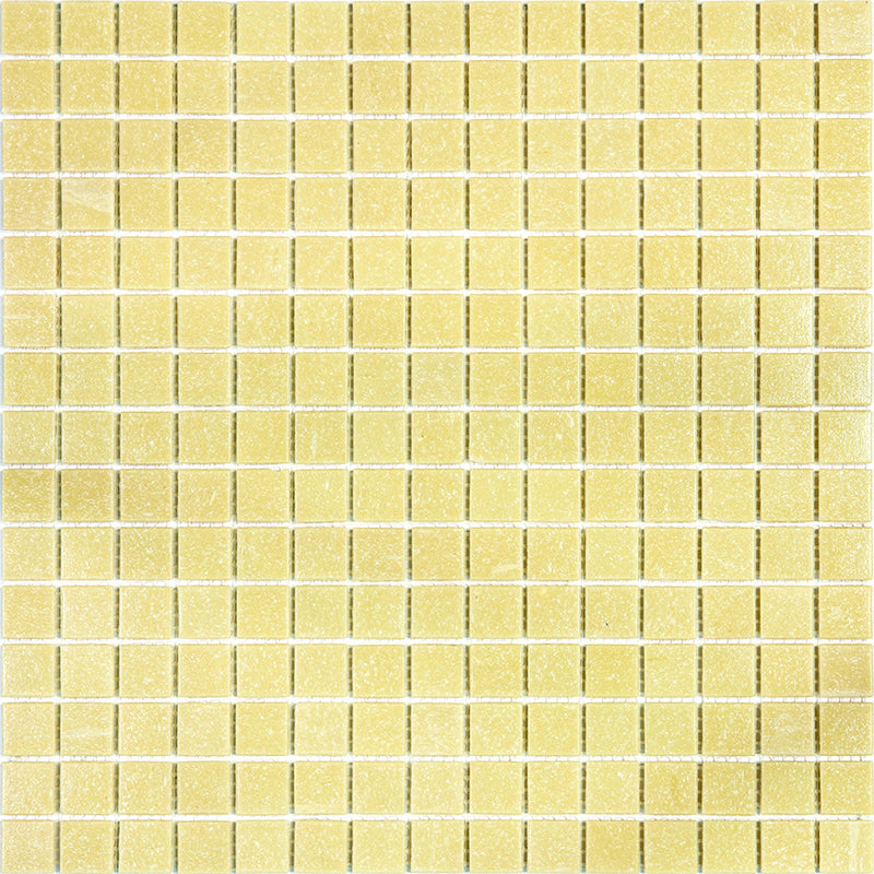 Cream Beige 12x12 Uniform Square Glossy Glass Mosaic Tile (20 pack, 20 sq ft/case)