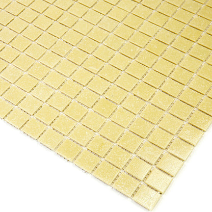Cream Beige 12x12 Uniform Square Glossy Glass Mosaic Tile (20 pack, 20 sq ft/case)