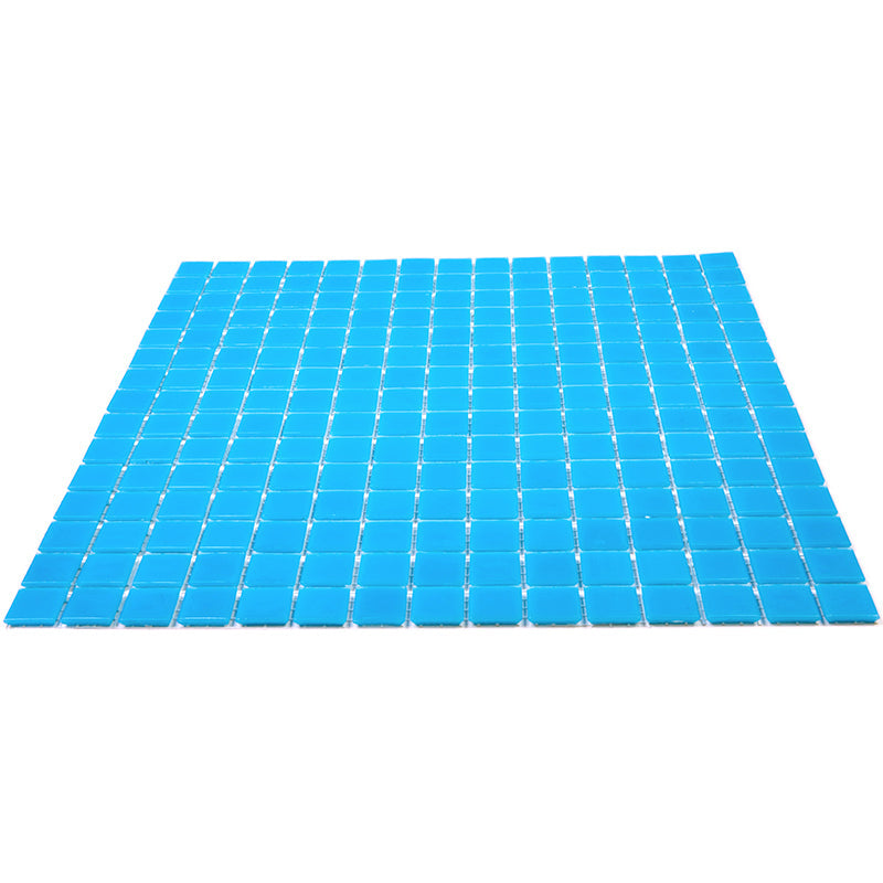 Pacific Blue 12x12 Glossy Square Glass Mosaic Tile (20 pack, 20 sq ft/case) - Sample