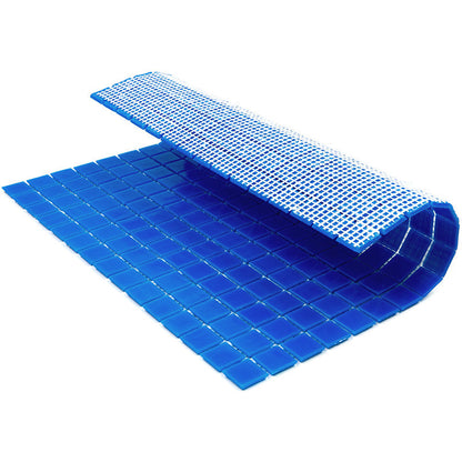 Denim Blue 12x12 Uniform Square Glossy Glass Mosaic Tile (20 pack, 20 sq ft/case)