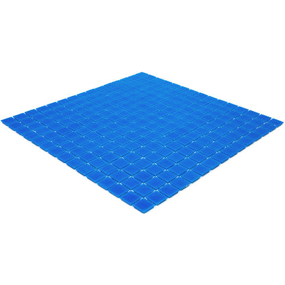 Denim Blue 12x12 Uniform Square Glossy Glass Mosaic Tile (20 pack, 20 sq ft/case)