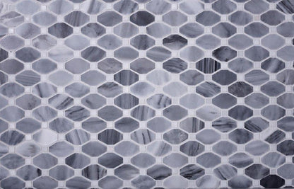 Gray 12x12 Polished Octagon Marble Mosaic Tile (5 pack, 5.08 sq ft/case) - Sample