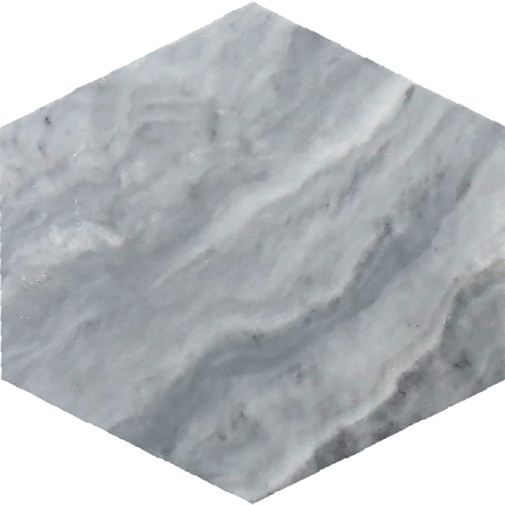 Gray 10x10 Honed Hexagon Bardiglio Marble Tile (5 pack, 2.95 sq ft/case)