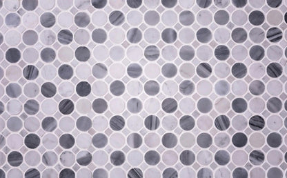 White Gray 13x13 Polished Multi-shaped Bardiglio Nuvolato Carrara Marble Mosaic Tile (5 pack, 5.6 sq ft/case)