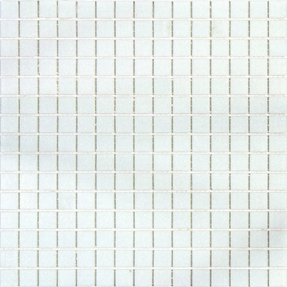 Cotton White 12x12 Glossy Uniform Square Glass Mosaic Tile (20 pack, 20 sq ft/case) - Sample