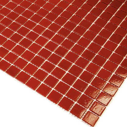 Candy Red 12x12 Glossy Uniform Square Glass Mosaic Tile (20 pack, 20 sq ft/case) - Sample