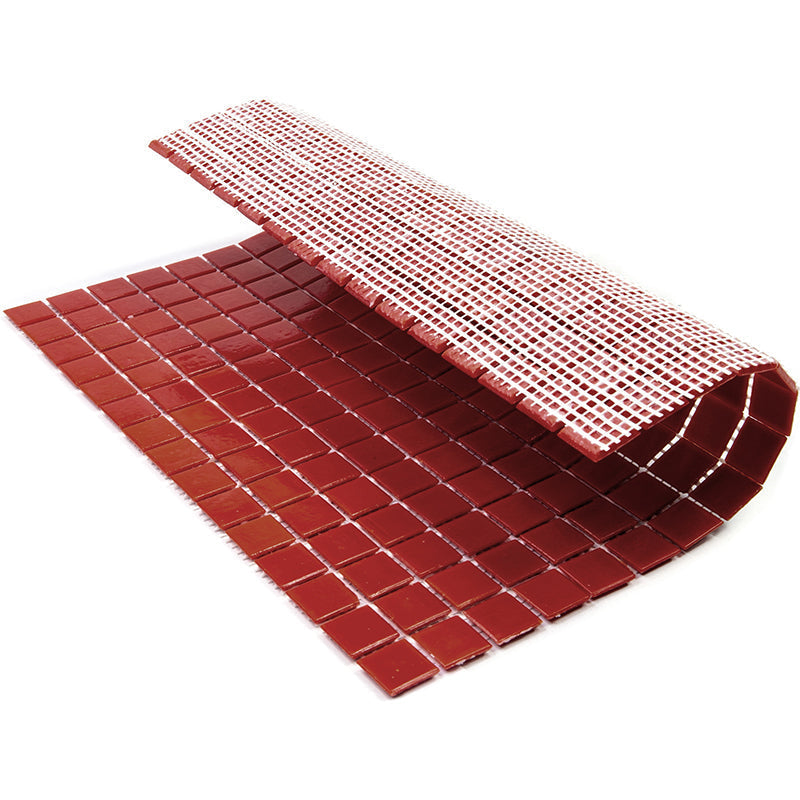 Candy Red 12x12 Glossy Uniform Square Glass Mosaic Tile (20 pack, 20 sq ft/case) - Sample