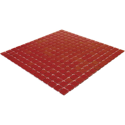 Candy Red 12x12 Glossy Uniform Square Glass Mosaic Tile (20 pack, 20 sq ft/case) - Sample