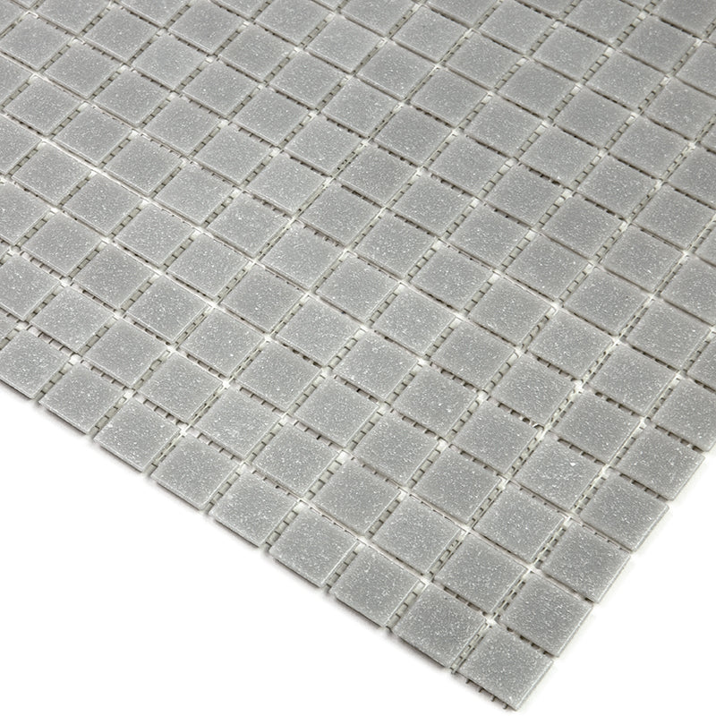 Ice Gray 12x12 Glossy Uniform Square Glass Mosaic Tile (20 pack, 20 sq ft/case) - Sample