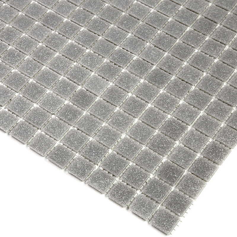 Stone Gray 12x12 Glossy Uniform Square Glass Mosaic Tile (20 pack, 20 sq ft/case)