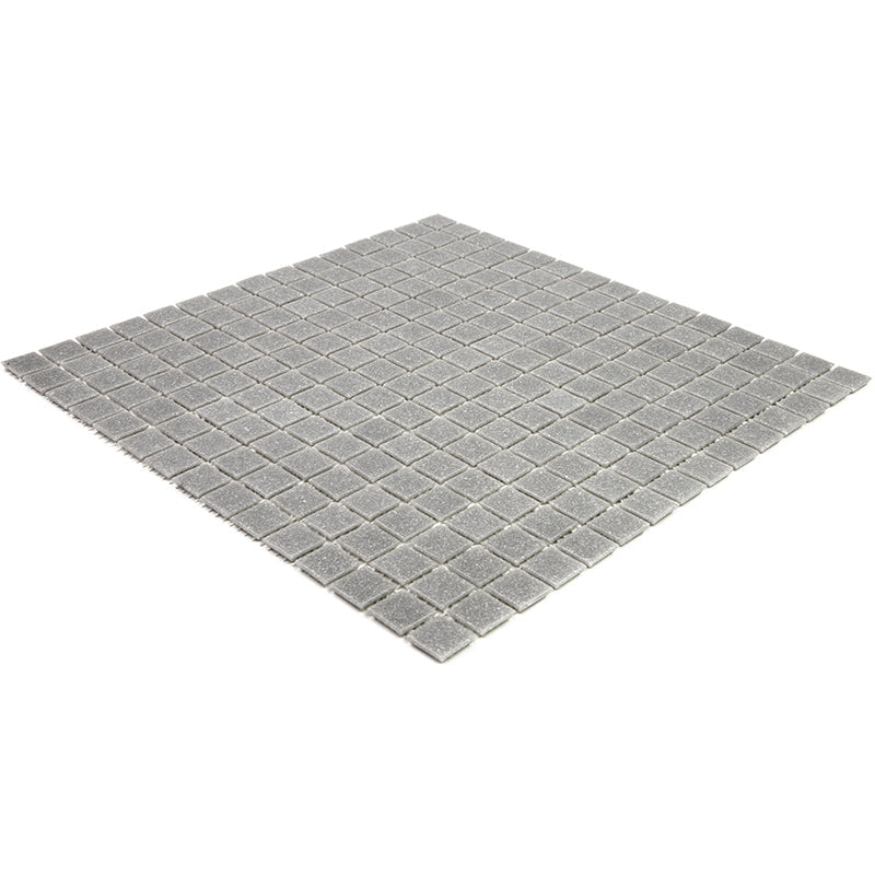 Stone Gray 12x12 Glossy Uniform Square Glass Mosaic Tile (20 pack, 20 sq ft/case)