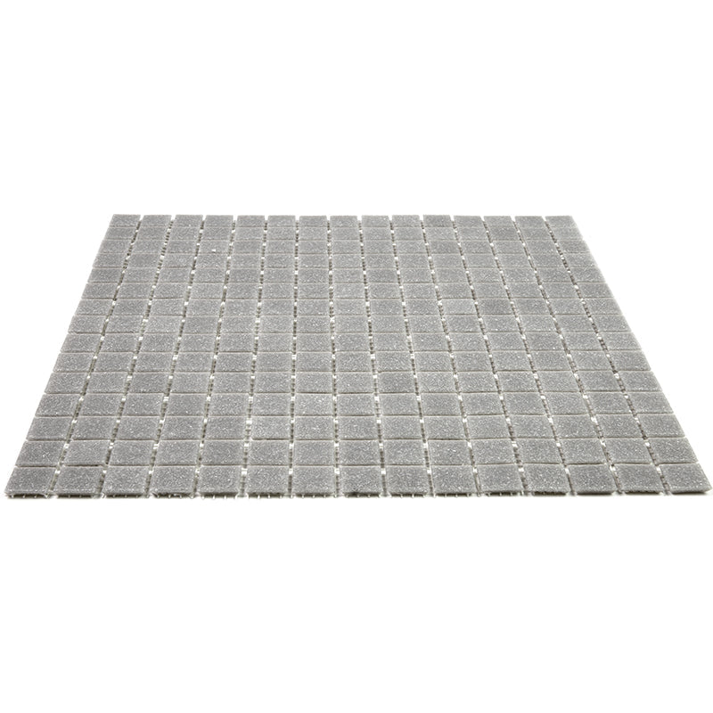 Stone Gray 12x12 Glossy Uniform Square Glass Mosaic Tile (20 pack, 20 sq ft/case)