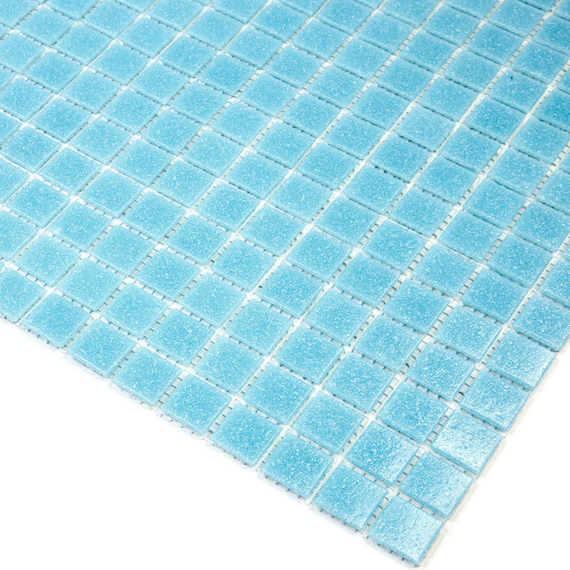 Cadet Blue 12x12 Glossy Uniform Square Glass Mosaic Tile (20 pack, 20 sq ft/case)