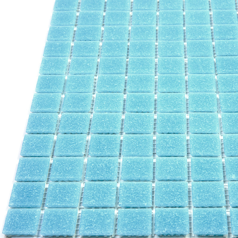 Cadet Blue 12x12 Glossy Uniform Square Glass Mosaic Tile (20 pack, 20 sq ft/case)
