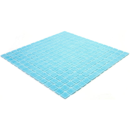 Cadet Blue 12x12 Glossy Uniform Square Glass Mosaic Tile (20 pack, 20 sq ft/case) - Sample