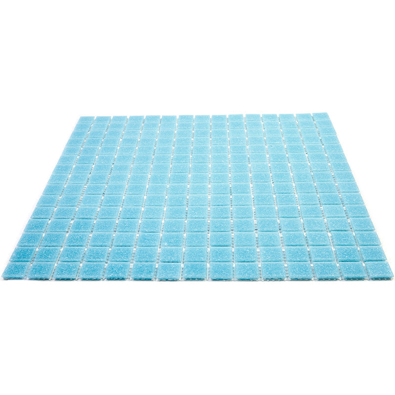 Cadet Blue 12x12 Glossy Uniform Square Glass Mosaic Tile (20 pack, 20 sq ft/case)