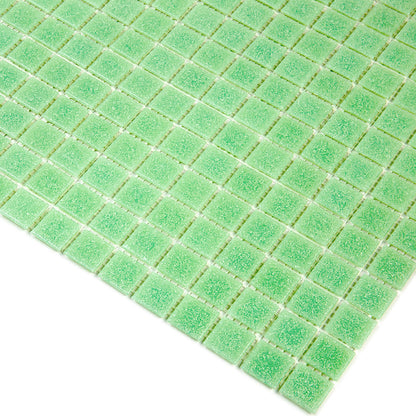 Mint Green 12x12 Glossy Uniform Square Glass Mosaic Tile (20 pack, 20 sq ft/case) - Sample