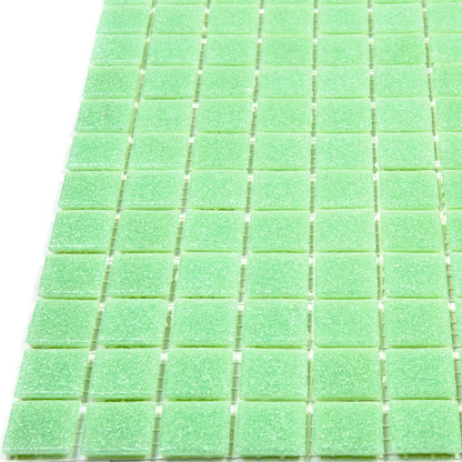Mint Green 12x12 Glossy Uniform Square Glass Mosaic Tile (20 pack, 20 sq ft/case)
