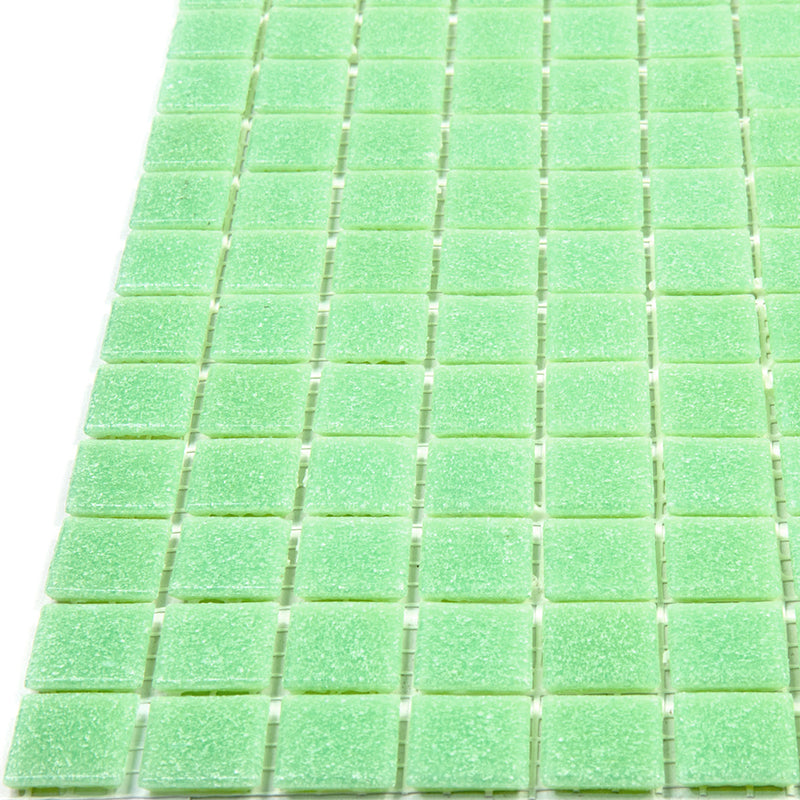 Mint Green 12x12 Glossy Uniform Square Glass Mosaic Tile (20 pack, 20 sq ft/case) - Sample