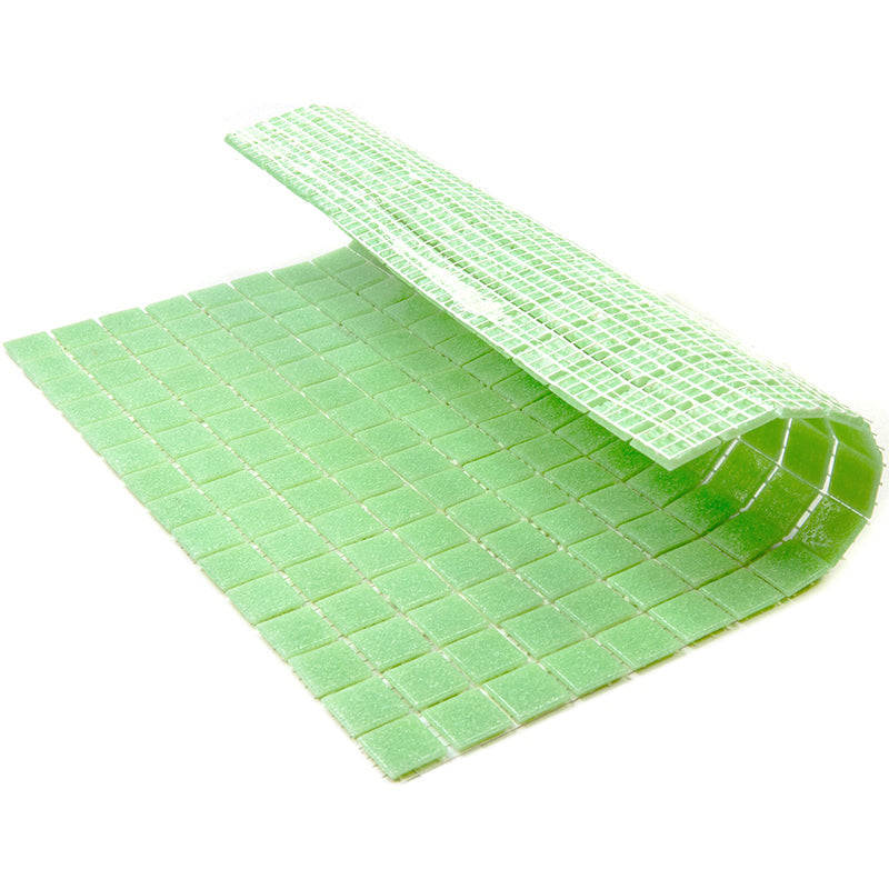 Mint Green 12x12 Glossy Uniform Square Glass Mosaic Tile (20 pack, 20 sq ft/case) - Sample
